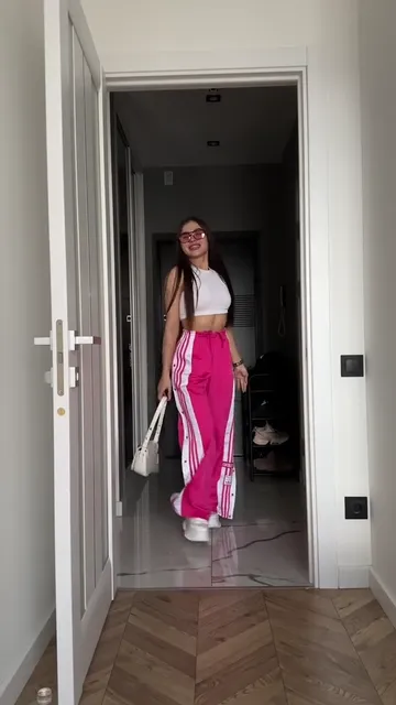 Pantalon Adidas Palazzo Adibreak Premium - Azul Marino - Video 5
