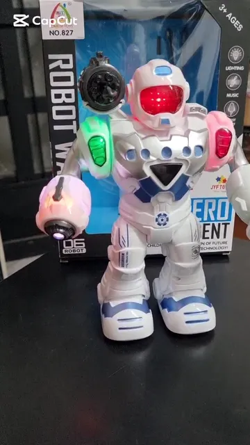 Juguete Robot a Pila Lanza Misiles Luz Sonido y Movimientos - Video 3