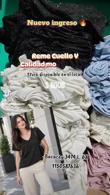 Remera Cuello V (morley Gliter) - Video 5