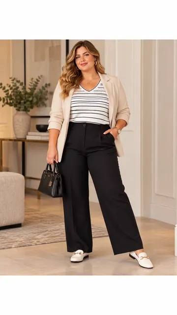 Remeras Rayadas Plus Size - Video 10