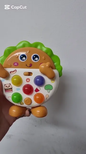 Juguete Musical Hamburguesa Interactivo para Bebes Luces - Video 2