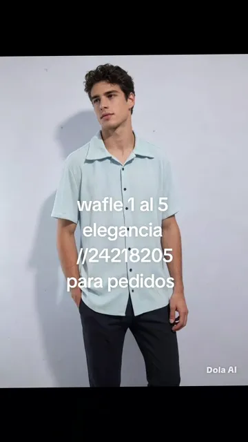 Camisas de Wafle Talle S al Xxl Hombre - Video 8