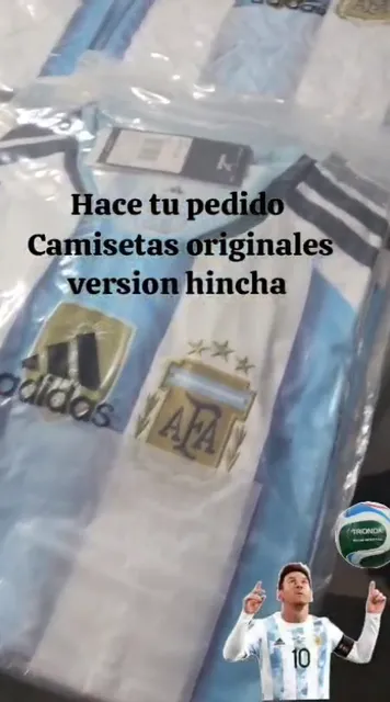 Camiseta Argentina Premiun Original Versión Hincha Pack X 10 a $29,000 C/u - Video 8