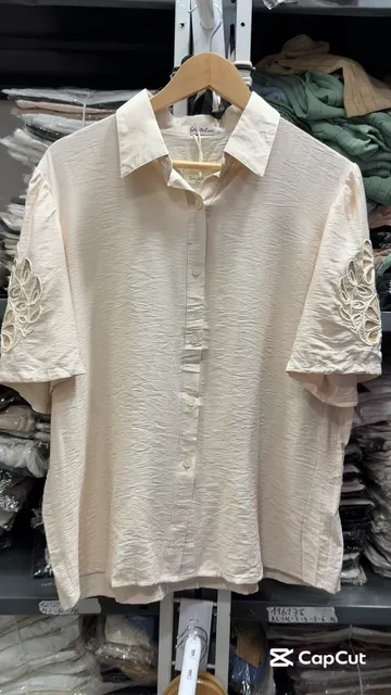 Camisa Manga Bordada - Video 7