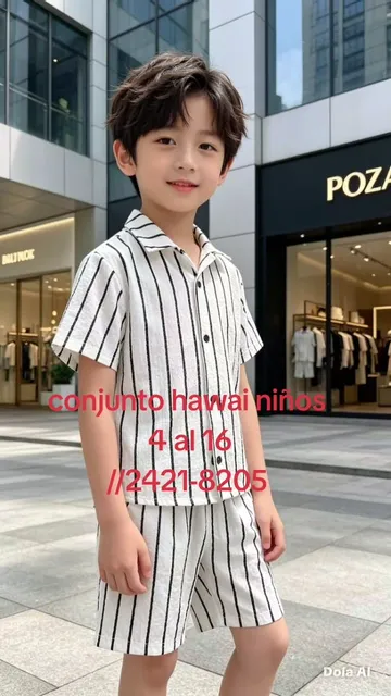 Camisas Hawai Rallado Niños - Video 6