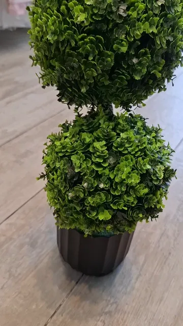 Planta Artificial Diseño Topiario con Maceta Decorativa 42cm - Video 3
