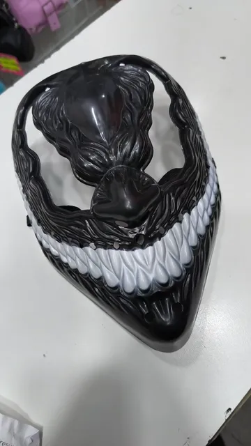 Máscara de Venom, Mide 25cm X 20cm Aproximado, Halloween - Video 3