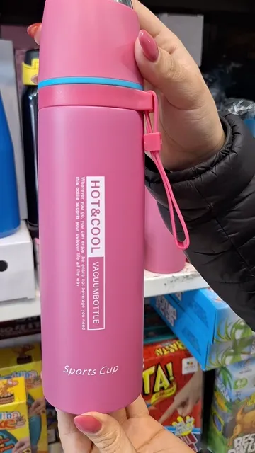 Termo Termico Deportivo Acero Inoxidabe 500cc con Correa - Video 7