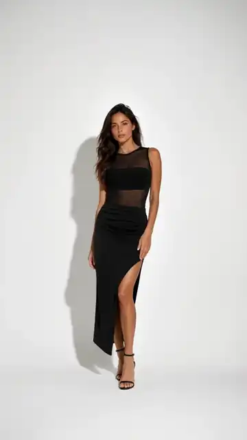 Vestido Largo Tul con Body (v458)