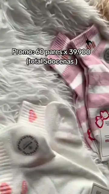 Promo 5 Docenas: 60 Pares Zoquetws Pastelitos